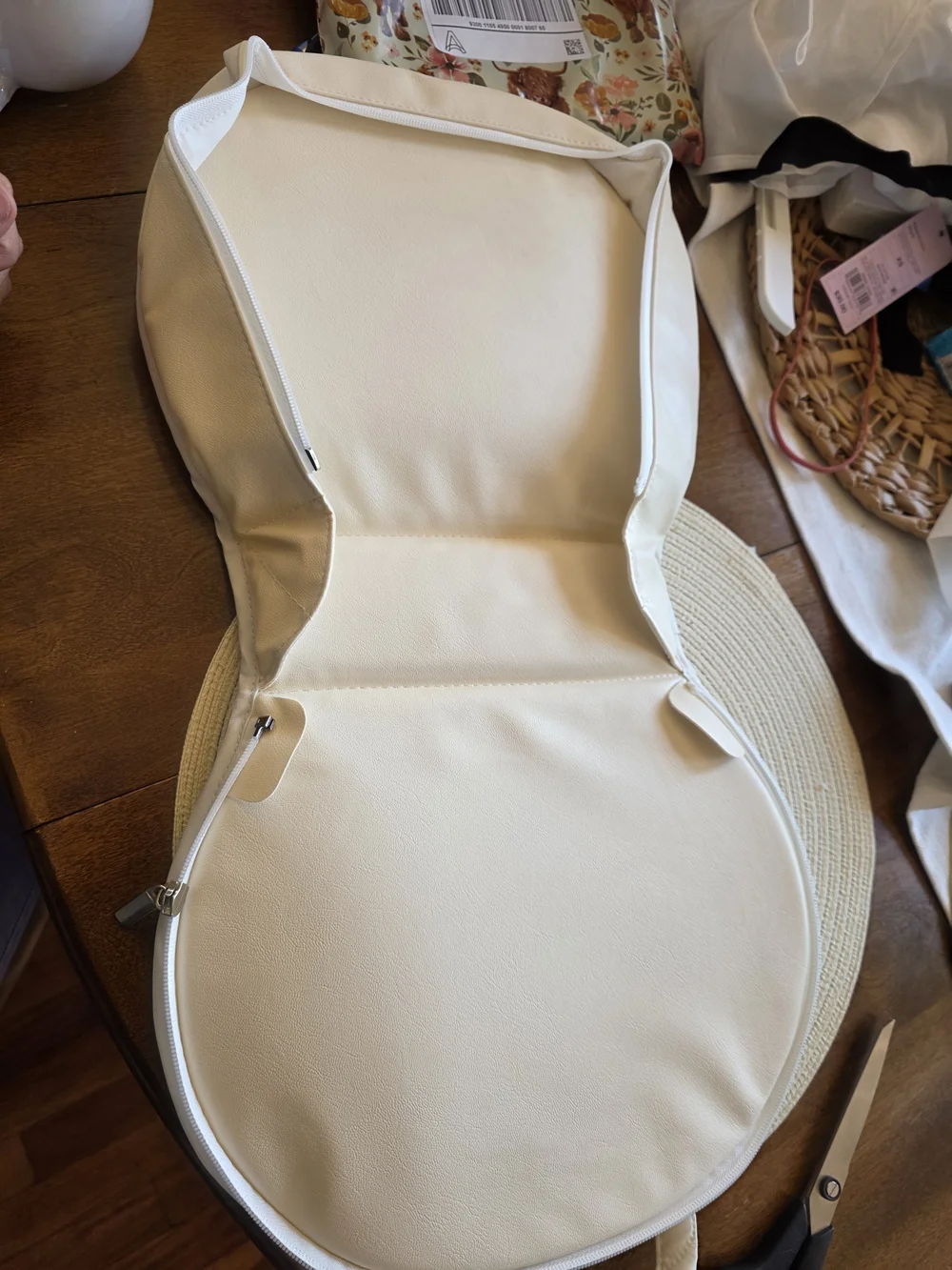 Cream Quilted  Travel Changing pad